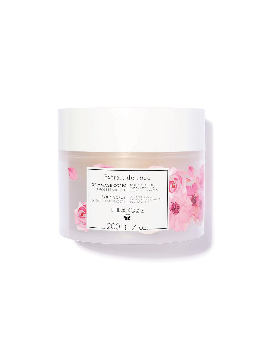 Gommage Corps – Extrait de Rose Bio | Lilaroze | Soin Exfoliant Naturel