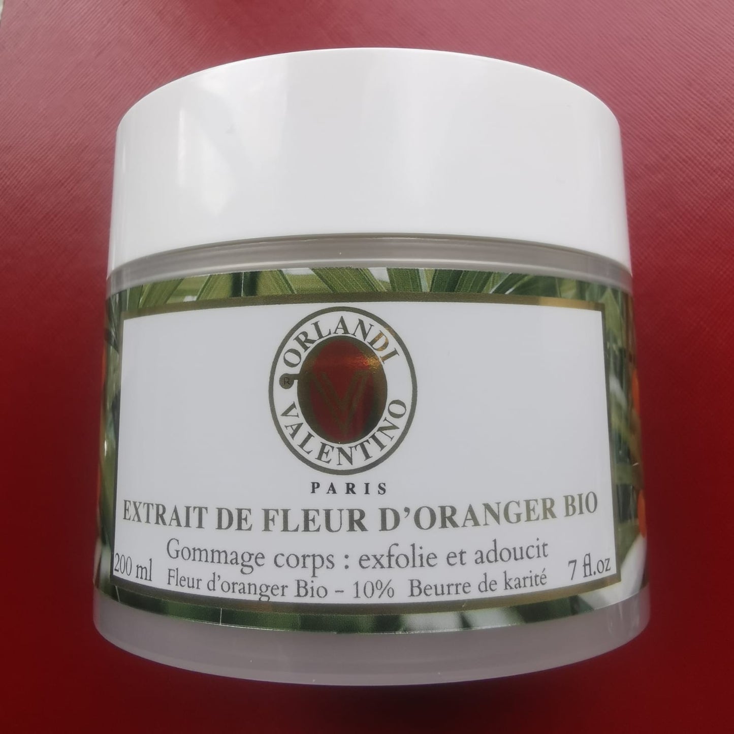 Valentino Extrait de fleur d’oranger BIO gommage corps 10% beurre de karité