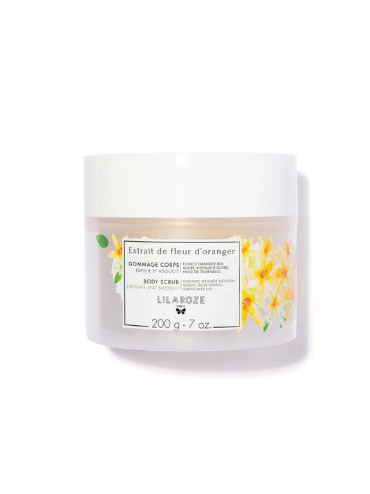 Gommage Corps – Extrait de Fleur d’Oranger Bio | Lilaroze | Douceur & Éclat Naturels