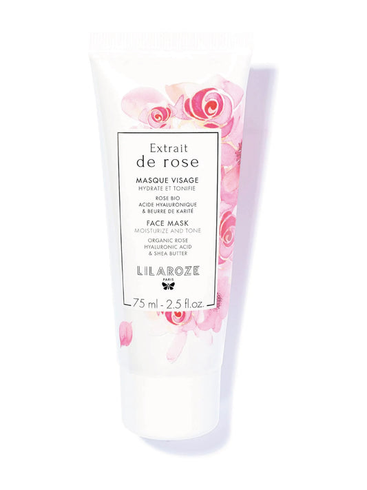 Masque Visage – Extrait de Rose | Lilaroze | Éclat & Hydratation