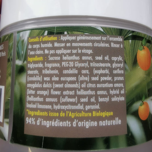 Valentino Extrait de fleur d’oranger BIO gommage corps 10% beurre de karité