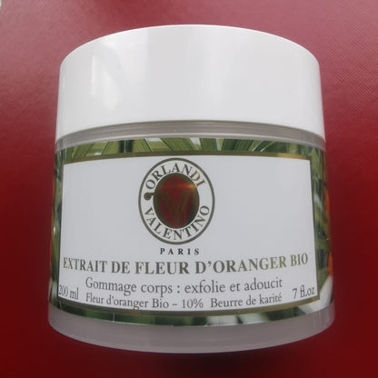 Valentino Extrait de fleur d’oranger BIO gommage corps 10% beurre de karité