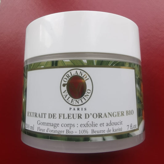 Valentino Extrait de fleur d’oranger BIO gommage corps 10% beurre de karité